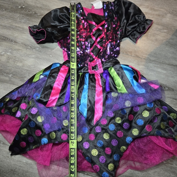 HALLOWEEN COSTUME SEQUIN WITCH WITH HAT SPARKLES GIRLS - Size L‎ 10-12 - Picture 6 of 11